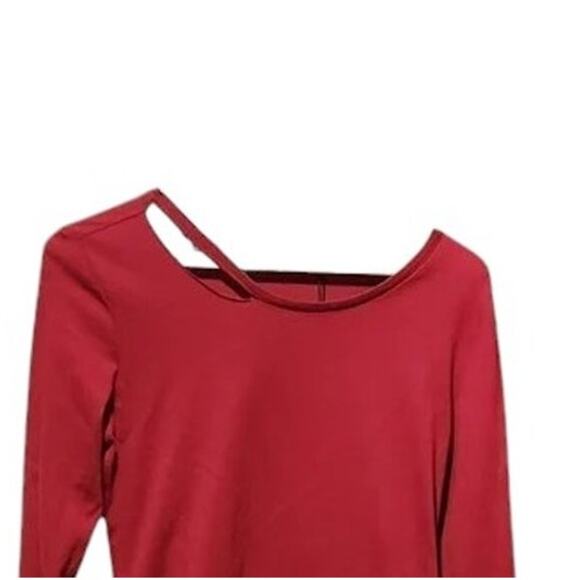 n:Philanthropy Francis Tee Red Dress Cut-Out Neckline Size Medium NWT - Picture 3 of 7